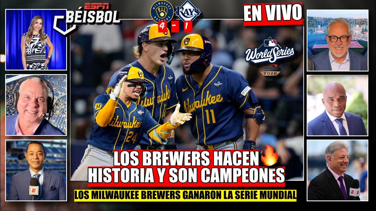 BREWERS son CAMPEONES de SERIE MUNDIAL vs RAYS. CHOURIO y CONTRERAS HACEN HISTORIA | ESPN Beisbol