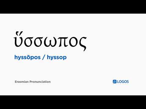 How to pronounce Hyssōpos in Biblical Greek - (ὕσσωπος / hyssop)