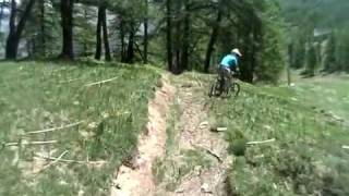 Piste de descente VTT Clot Gaillard - Serre Chevalier - Monêtier les bains