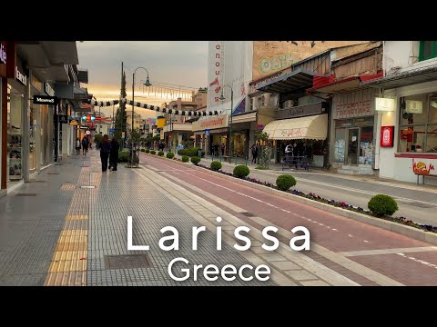 Exploring Larissa City Greece. Walking tour 2023