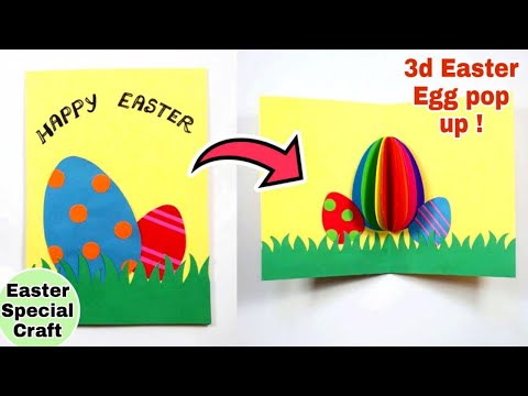 3D Easter Egg Pop up Card | Easy Easter Craft Ideas | Easter Egg Card | Easter Crafts
