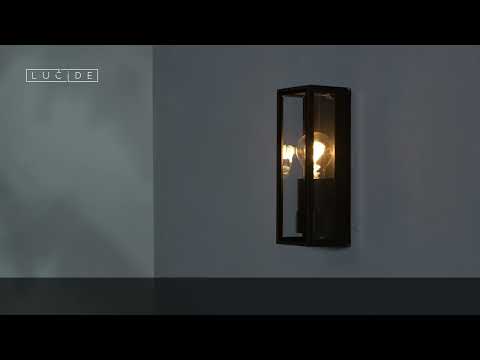 Lucide 15802/01/30 - Outdoor wall light DUKAN 1xE27/15W/230V IP65 black