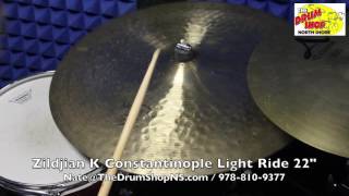 Video thumbnail for Zildjian K Constantinople Light Ride 22" -  The Drum Shop North Shore by Nate Morrison Drums