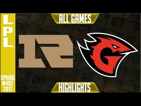 RNG vs Game Talents Highlights All Games - LPL Spring 2017 Week 5 Day 2 - RNG vs GT All Games