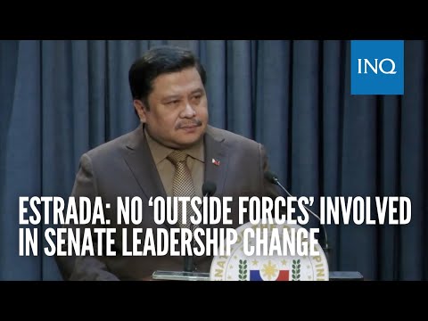Estrada: No ‘outside forces’ involved in Senate leadership change