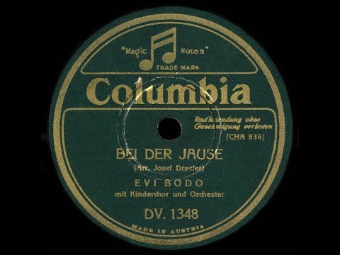 Evi Bodo "Bei der Jause" Wien 1937 Kinderlieder