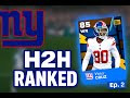 NY GIANTS THEME TEAM Takes on H2H Ranked! NY Giants TT Ep. 2