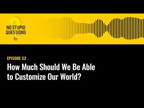 How Much Should We Be Able to Customize Our World? | No Stupid Questions | Episode 52