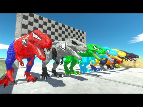 Super Team Tyrannosaurus Rex Superheroes Dc Marvel Speed Race Championship Jurassic World Evolution