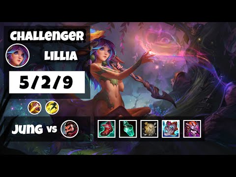 Lillia vs Graves KOREAN Challenger JUNGLE (5/2/9) - v11.6