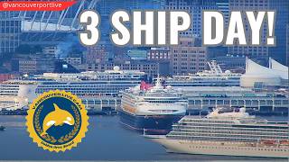 Celebrity Solstice, Serenade of the Seas, and Westerdam in Vancouver