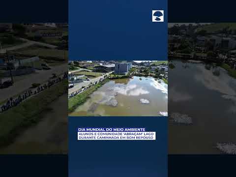 Dia Mundial do Meio Ambiente: Alunos e comunidade 'abraçam' lago durante caminhada em Bom Repouso