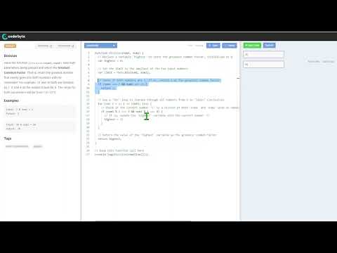Division Interview Assessment Coderbyte Code Challenge Solution Source Code Answers