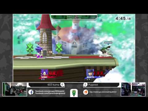 S4GU (Loser's Finals): 603 kuma (Sonic) vs PugWest (Marth)
