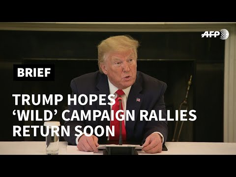 Trump hopes 'good old-fashioned' mass rallies return soon | AFP
