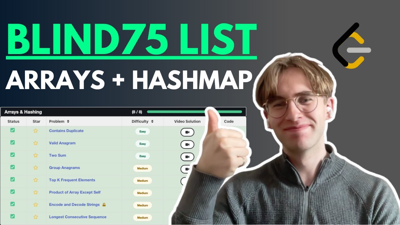 SOLVING ALL Arrays & Hashmap | Blind75 LeetCode Problems