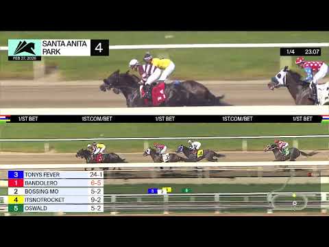 Bandolero wins Race 4 on Friday, February 27 at Santa Anita Park