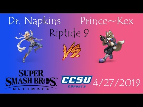 Riptide 9 CCSU Smash Ultimate - (Winners Finals) Dr. Napkins (Sheik) vs Prince~Kex (Fox)