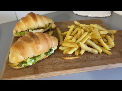 Croissants briochés garnis au poulet #croissant #recette #ramadan2022