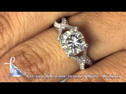 ER-0241 - 2.53 Carat H-SI2 Certified Natural Round Diamond Engagement Ring 18k White Gold