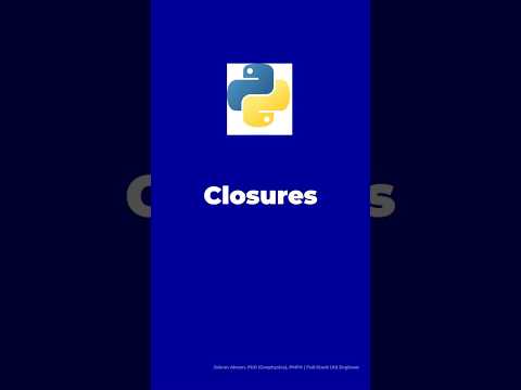 Closures #python #pythonprogramming #shorts