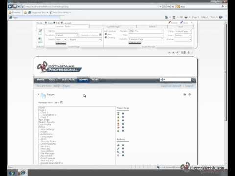 How to manage Pages in DotNetNuke