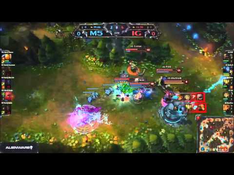 LoL | Season Two Playoffs 2012 | Quarterfinals | M5 vs iG #1 Highlights