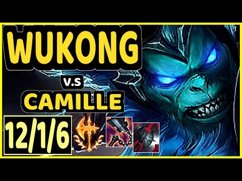XIAOBAI (WUKONG) vs CAMILLE - 12/1/6 KDA TOP GAMEPLAY - KR Ranked GRANDMASTER
