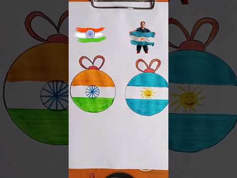 🇮🇳🇦🇷 flag drawing Independence day drawing #shorts #india #ytshort #trending #viral #easy