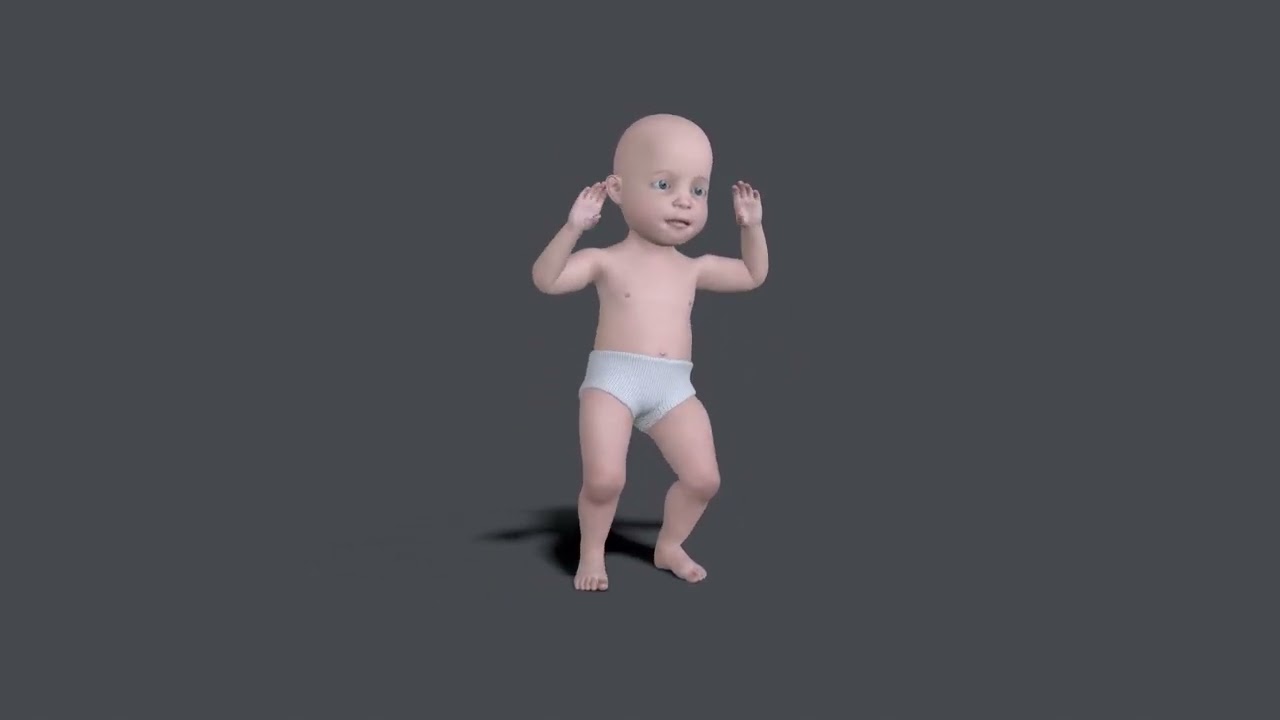 BABY-003 Dancing Animation 3D Model
