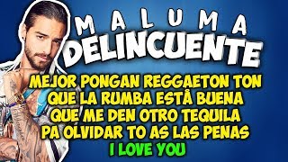 Maluma - Delincuente (Letra)