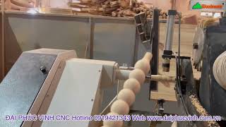 Bàn giao cặp Máy Tiện Gỗ Cnc 2 Trục option Chà nhám WOODMASTER tại Cty HMT