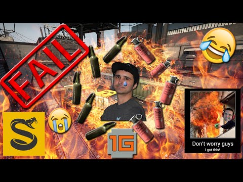 CS:GO - SUMMIT1G FAIL - DreamHack Austin 2016 - CLG vs Splyce (Molotov/Incendiary FAIL)