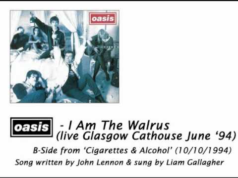 Oasis - I Am The Walrus (live Glasgow Cathouse June '94) [HQ Audio + Lyrics]