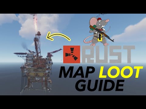 RUST MAP Beginners Guide #2 Hardest Locations For Loot! Excavator, Oil Rig, Launch Site Plus More