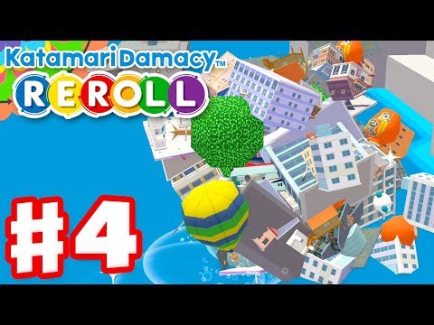 Katamari Damacy Reroll - Gameplay Walkthrough Part 4 - Rolling Up the Whole Town! (Nintendo Switch)