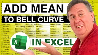 Learn Excel - Add Mean to Bell Curve - Podcast #1825