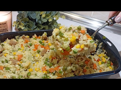 Bake rice in the oven, discover the secret and make the tastiest lunch so quickly 🥰