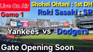 【ライブ配信】対ニューヨーク・ヤンキース〜シリーズ初戦〜大谷翔平選手は1番指名打者で出場⚾️佐々木朗希投手は先発ピッチャーで出場⚾️まもなくゲートオープン⚾️