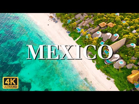 FLYING OVER MEXICO (4K UHD) 🌴 Relaxing Music With Stunning Beautiful Nature - 4K Video Ultra HD ⭐