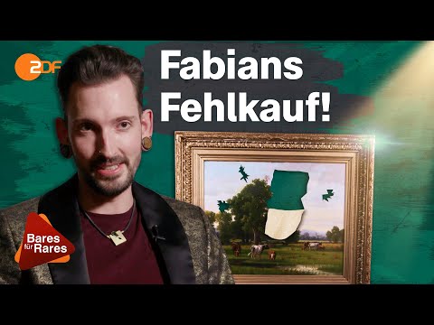 Schwieriger als gedacht: Fabian versucht beschädigtes Gemälde zu retten! | Bares für Rares