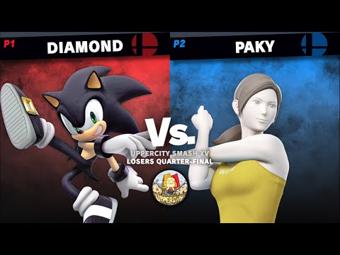 UpperCity Smash XV - Diamond (Sonic) vs Paky (Wii Fit Trainer) - Losers Quarter-Final.
