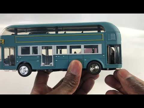 Металлический двухэтажный автобус Yeading 1:48 «Лондонский Винтаж» 18 см. 6629А инерционный, свет, звук / Микс