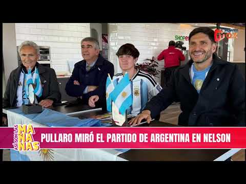 Pullaro miró el partido de la Selección Argentina en Nelson