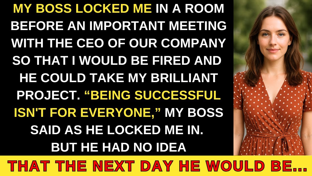 My Boss Locked Me In A Room Before An Important Meeting With The Our CEO  So That I Would Be Fired