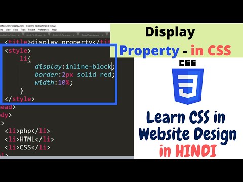 2 1 Explain CSS Cascading Style Sheet in Html in website designing Learn Website design in Hindi