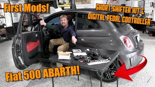Giving My Fiat 500 ABARTH Its First Set of MODS!  Short Shifter Kit & Throttle Controller!