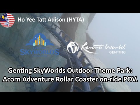 Genting SkyWorlds Outdoor Theme Park: Acorn Adventure Rollar Coaster on-ride POV.