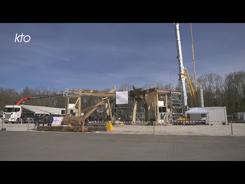 Notre-Dame de Paris : fin du montage à blanc du tabouret de la flèche