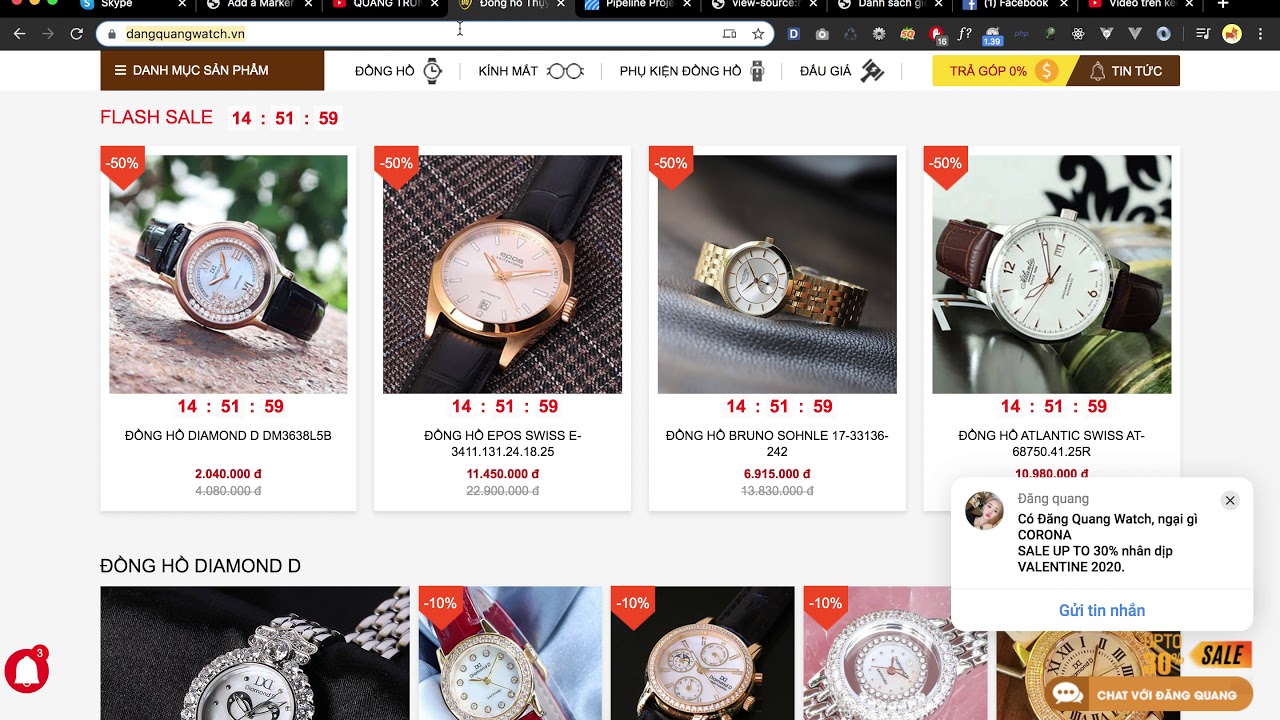 [Seri] - Website đồng hồ - Tạo route, view, Controller phần người dùng